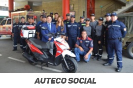 Cuerpo de bomberos de Itagüí cuenta con motocicleta de emergencia gracias a iniciativa de Auteco social