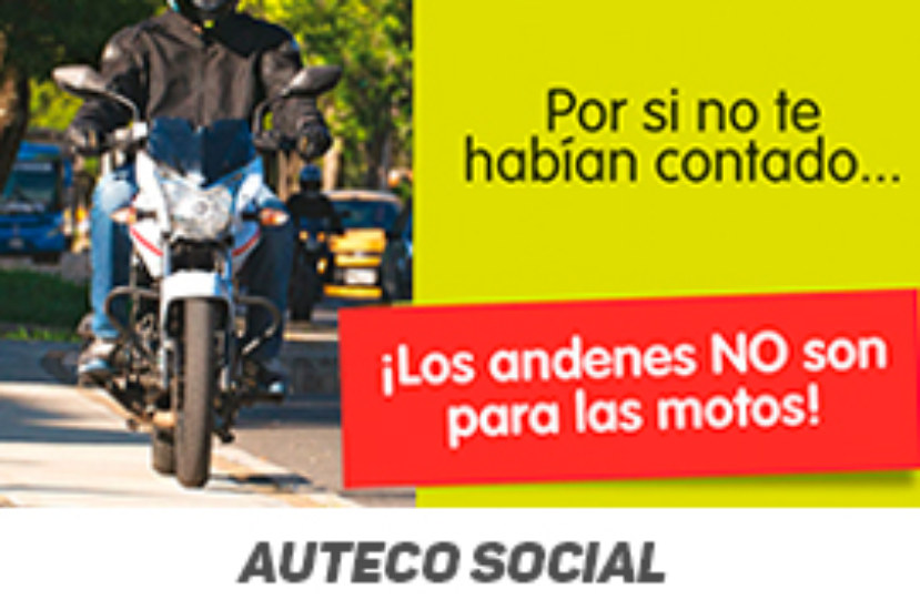 ¡LOS ANDENES NO SON PARA LAS MOTOS!
