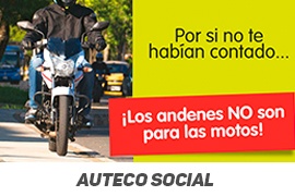 ¡LOS ANDENES NO SON PARA LAS MOTOS!