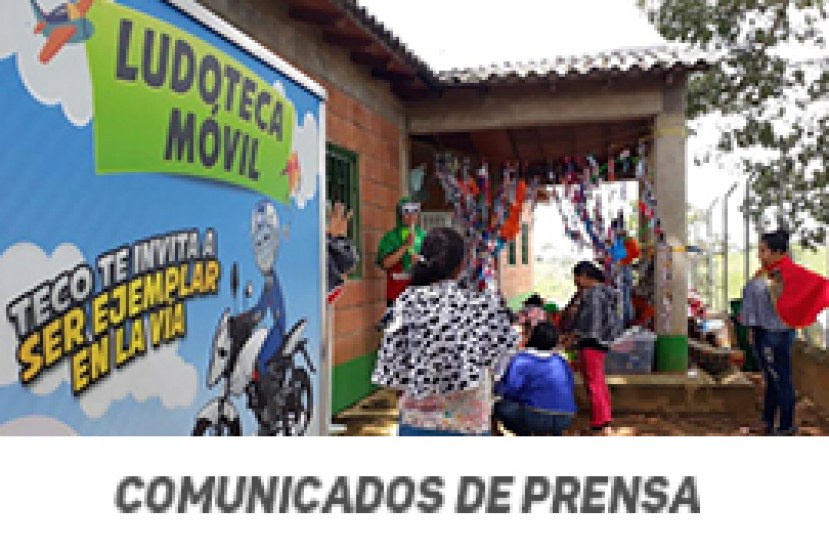 Más de 1250 niños del municipio de Remedios se han beneficiado con la Ludoteca móvil de Auteco