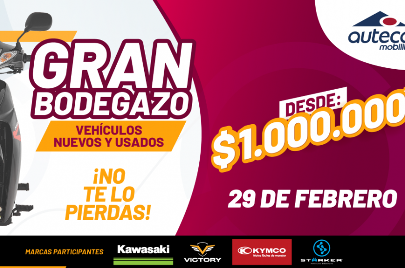 Invita a tus amigos y familiares al gran bodegazo de Auteco Mobility