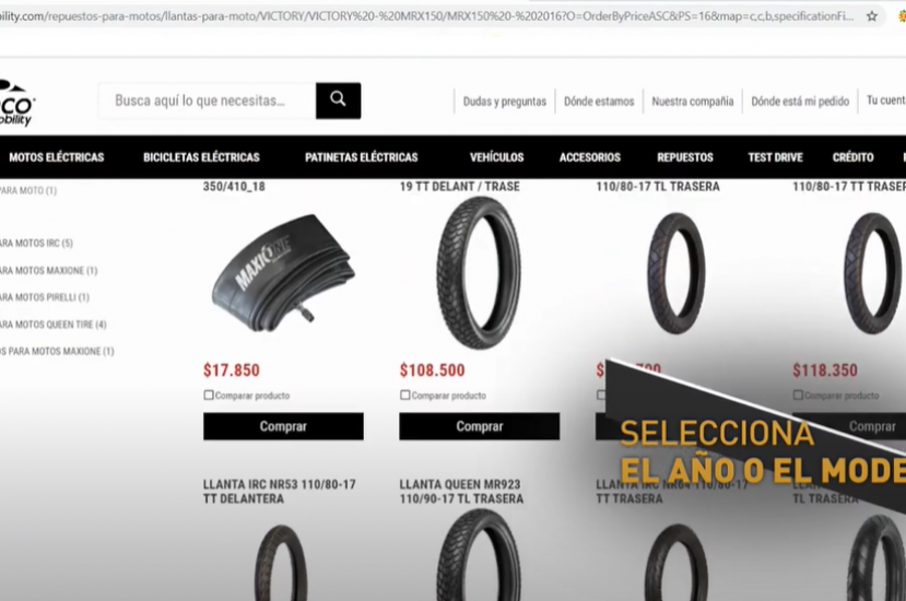 Encuentra llantas para moto en www.autecomobility.com