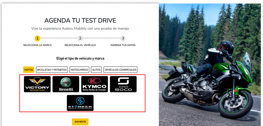 Agenda tu Testdrive